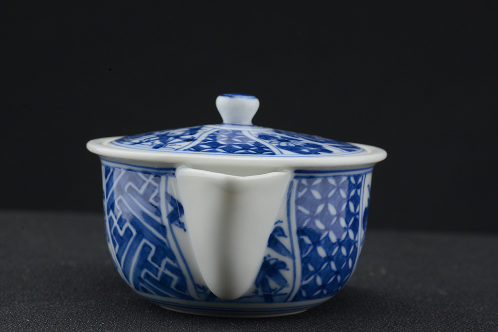 Kyoto kék porcelán teáskészlet